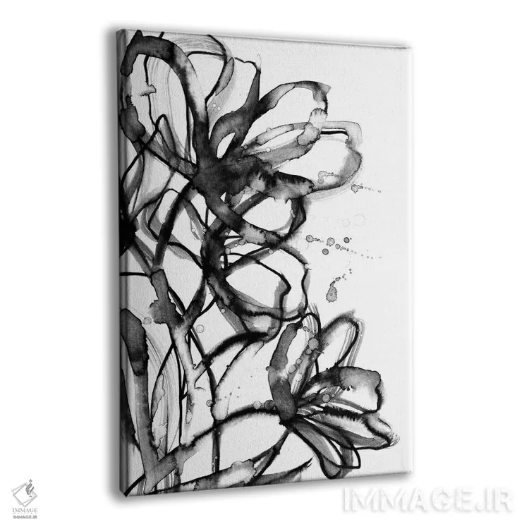 تابلو انتزاعی شکوفه های قلم مو یک اثر جولیا دی سانو - نمای پرسپکتیو محصول