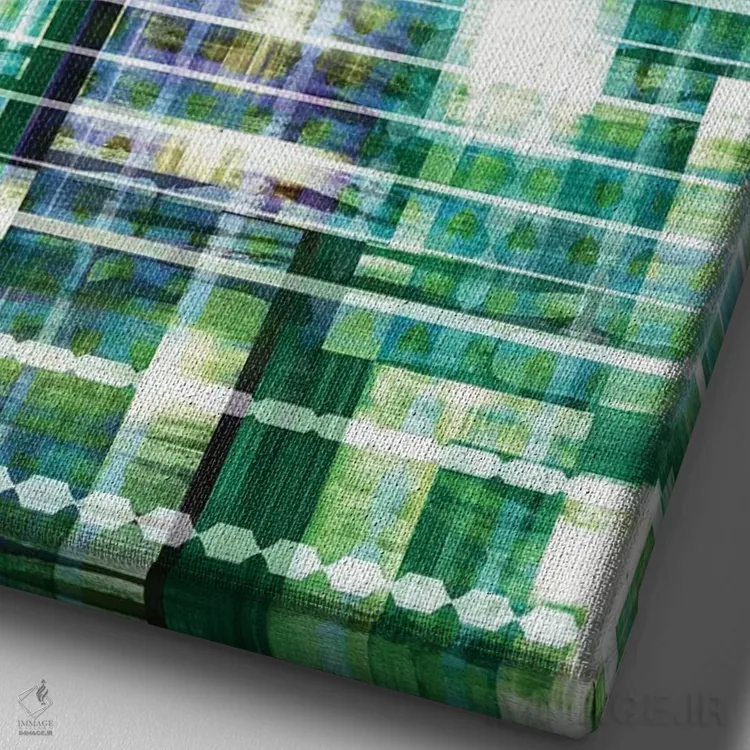 تابلو انتزاعی پایه ها ۱ اثر جولیا دی سانو - نمای نزدیک بافت بوم