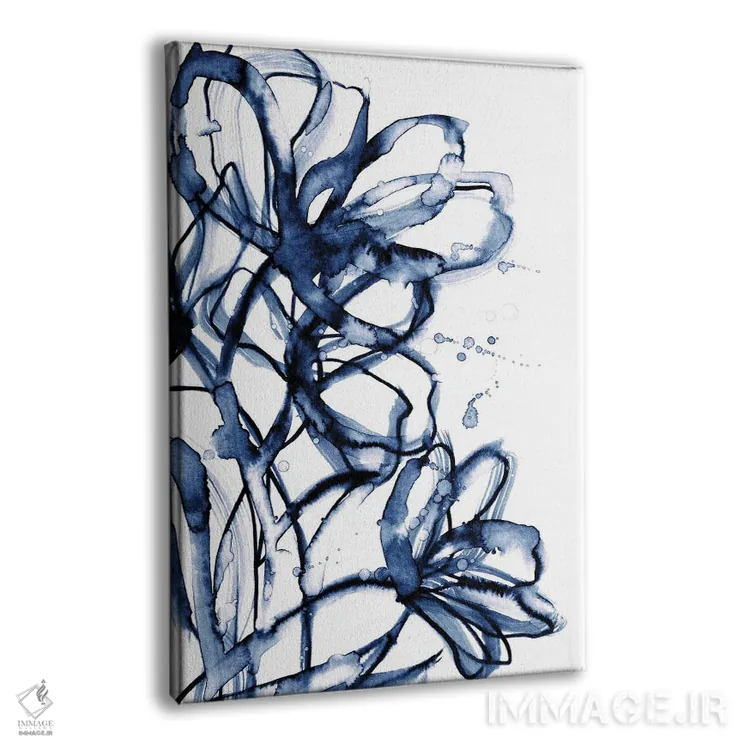 تابلو انتزاعی شکوفه های قلم مو دو اثر جولیا دی سانو - نمای پرسپکتیو محصول