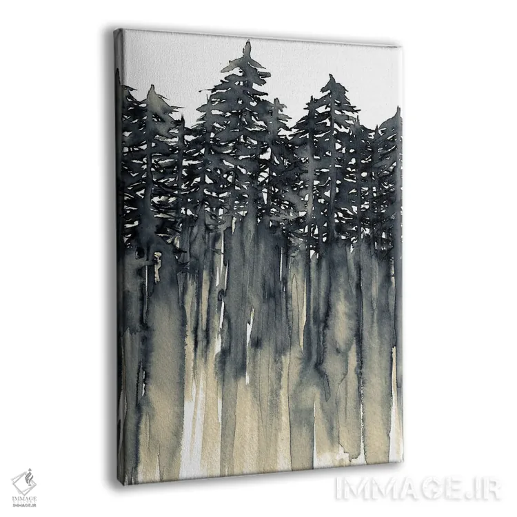 تابلو دکوراتیو جنگل میان درختان دو اثر جولیا دی سانو - نمای پرسپکتیو محصول