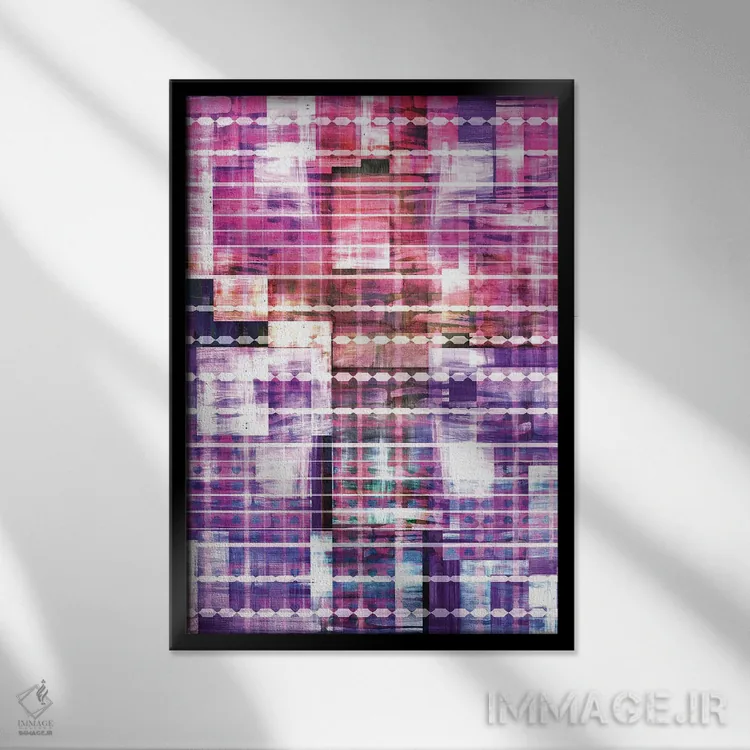 تابلو انتزاعی پایه ها ۳ اثر جولیا دی سانو - نمای قابدار مشکی