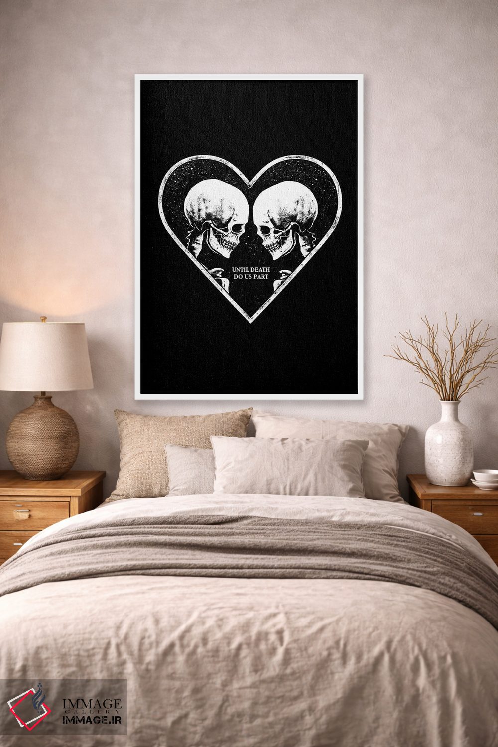 تابلو دکوراتیو تا مرگ جدایمان کند اثر جنید مورتیمر - D1W
