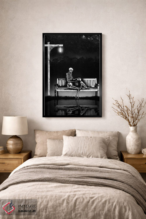 تابلو دکوراتیو دوستی واقعی هرگز نمی میرد اثر جنید مورتیمر - D2B