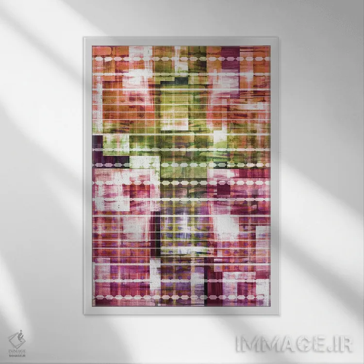 تابلو انتزاعی پایه ها ۲ اثر جولیا دی سانو - نمای قابدار سفید