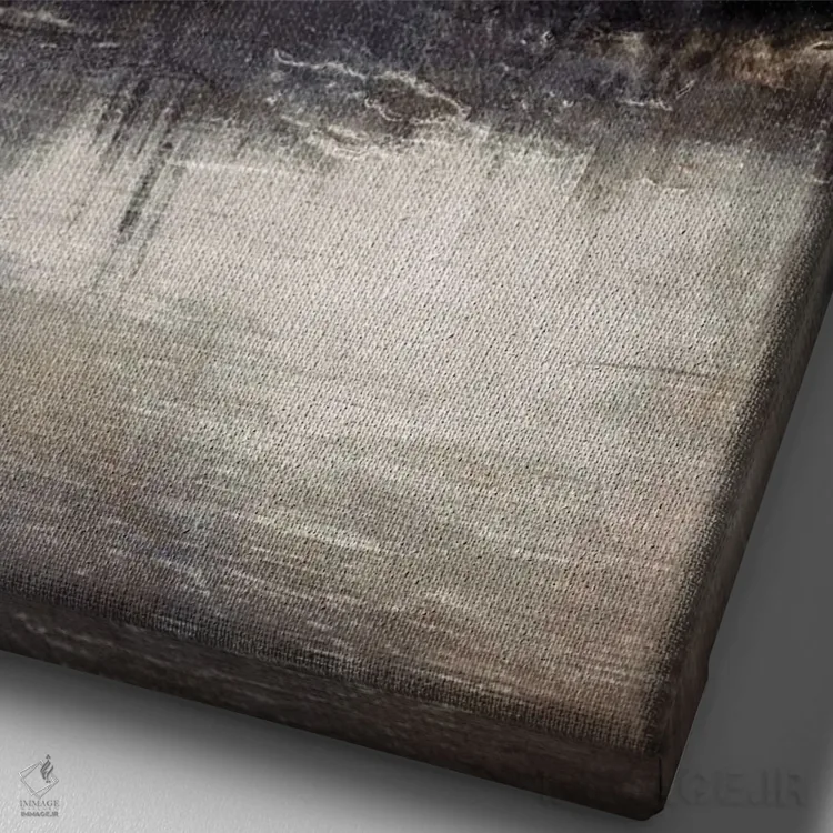 تابلو انتزاعی پژواک های جنگلی یک اثر جولیا دی سانو - نمای نزدیک بافت بوم