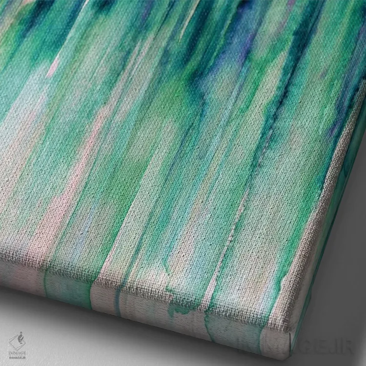 تابلو انتزاعی حال و هوای شمال غرب ۲ اثر جولیا دی سانو - نمای نزدیک بافت بوم