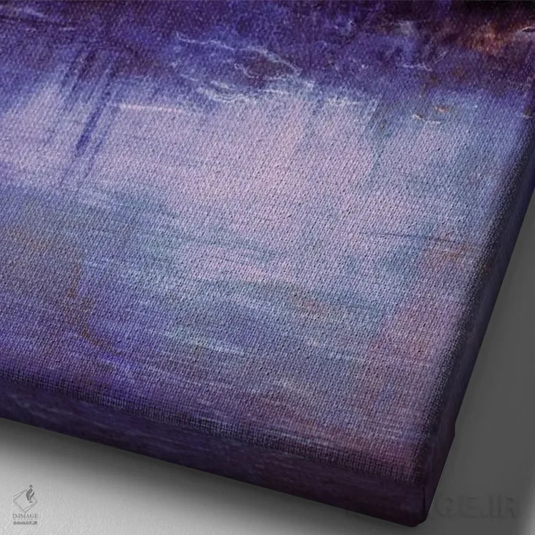 تابلو انتزاعی پژواک های جنگلی پنج اثر جولیا دی سانو - نمای نزدیک بافت بوم