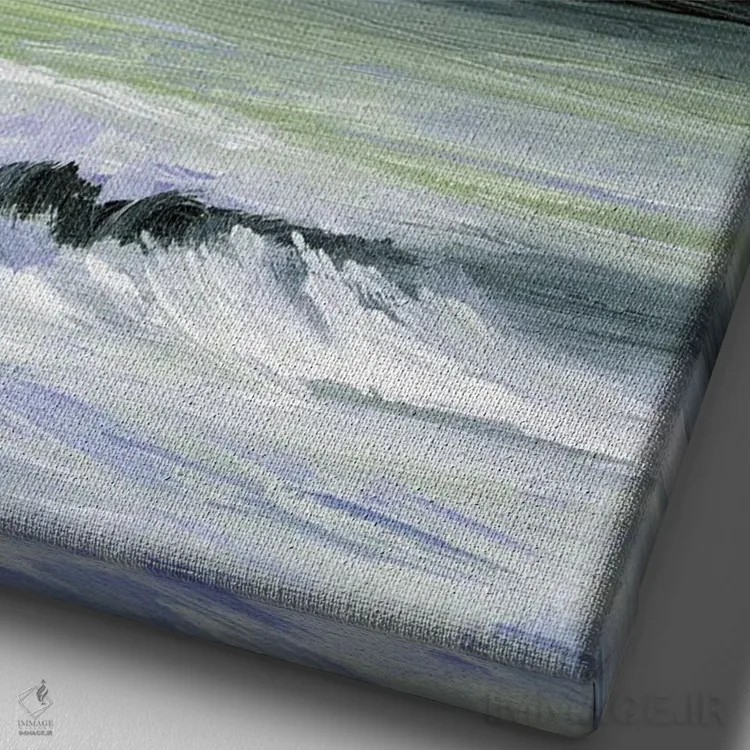 تابلو انتزاعی بادهای مساعد و دریاهای همراه دوم اثر جولیا دی سانو - نمای نزدیک بافت بوم