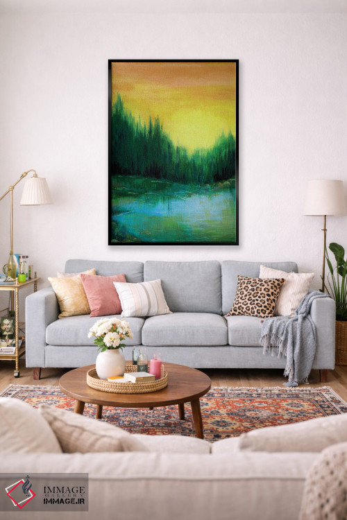 تابلو انتزاعی پژواک های جنگلی دو اثر جولیا دی سانو - D1B