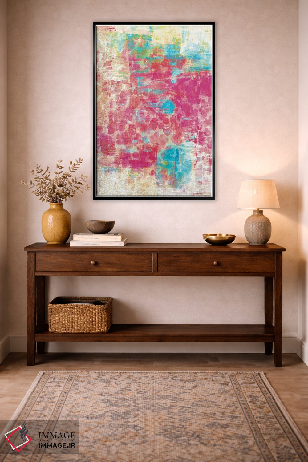 تابلو انتزاعی جنگل پاستلی ۴ اثر جولیا دی سانو - D3B