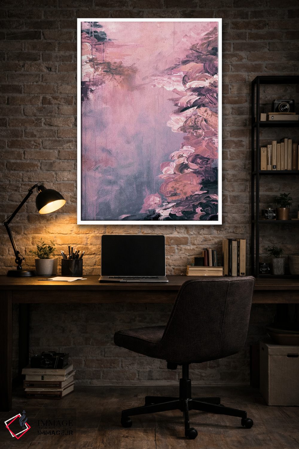 تابلو انتزاعی فرار کنار دریاچه VI اثر جولیا دی سانو - D2W