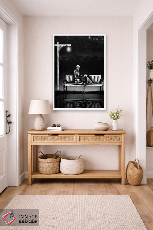 تابلو دکوراتیو دوستی واقعی هرگز نمی میرد اثر جنید مورتیمر - D5W