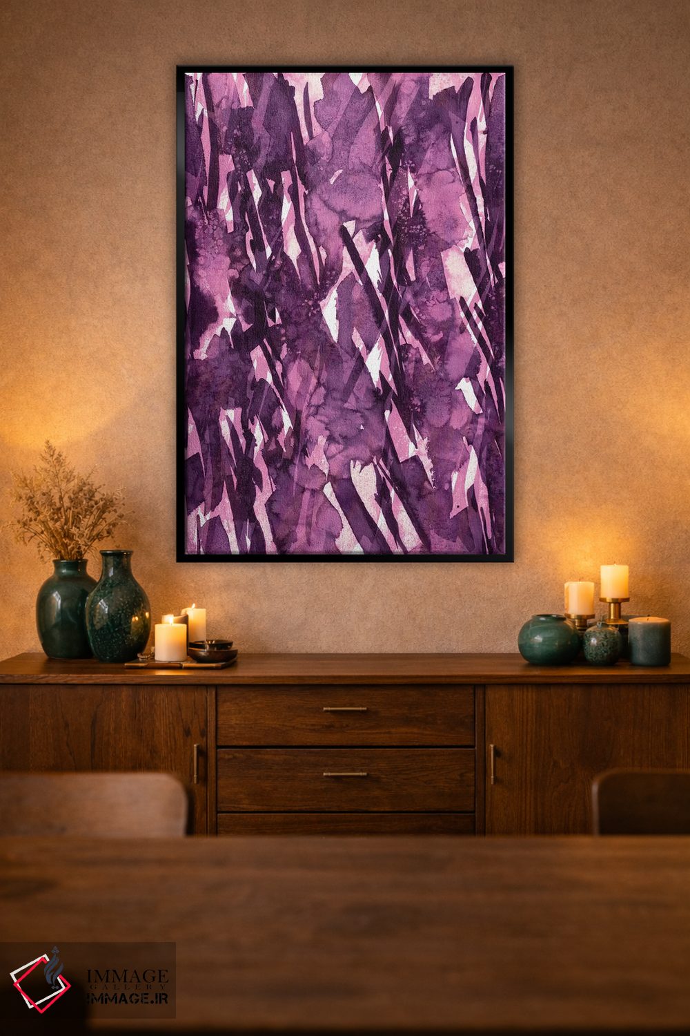 تابلو انتزاعی دسته گل زمستانی ۴ اثر جولیا دی سانو - D2B