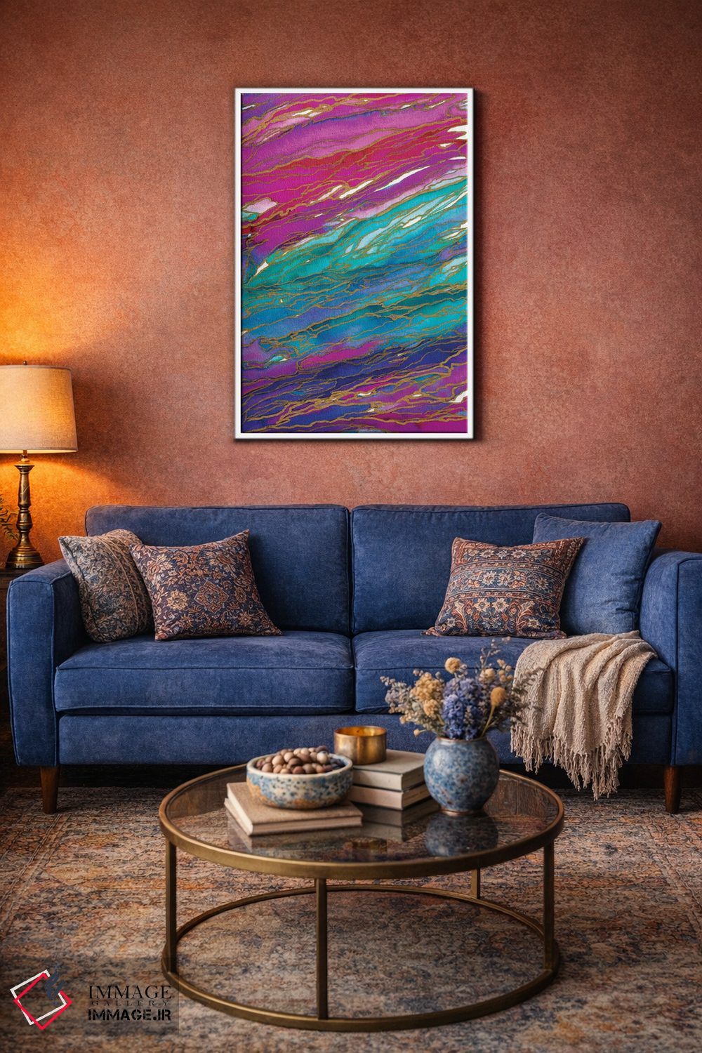 تابلو انتزاعی جادوی عقیق اثر جولیا دی سانو - D2W