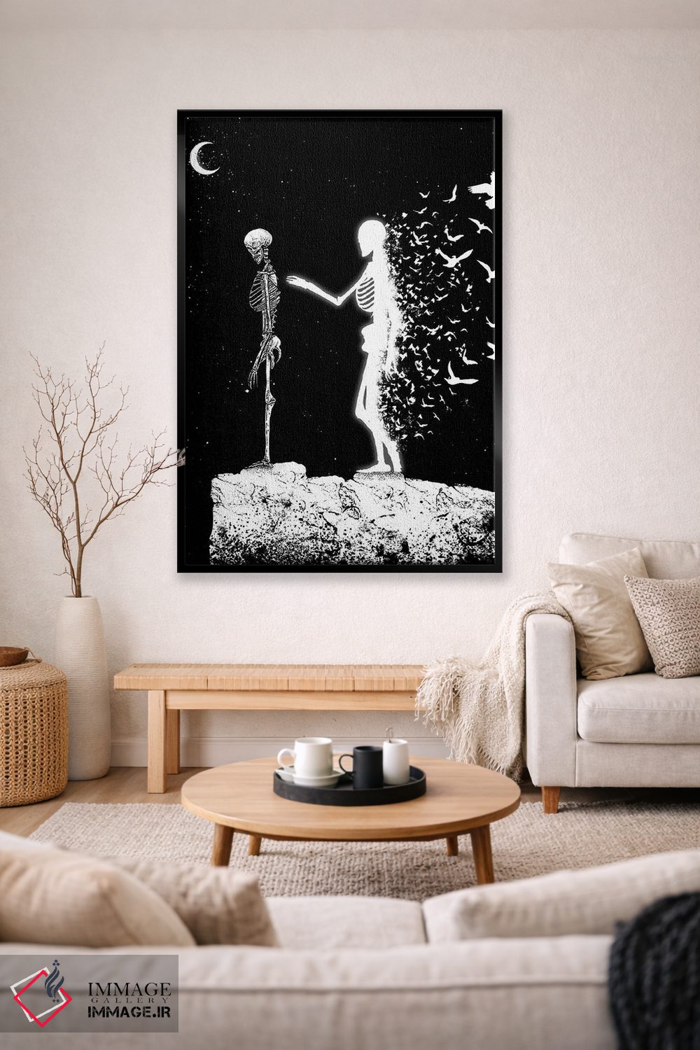 تابلو دکوراتیو منتظرم باش اثر جنید مورتیمر - D3B