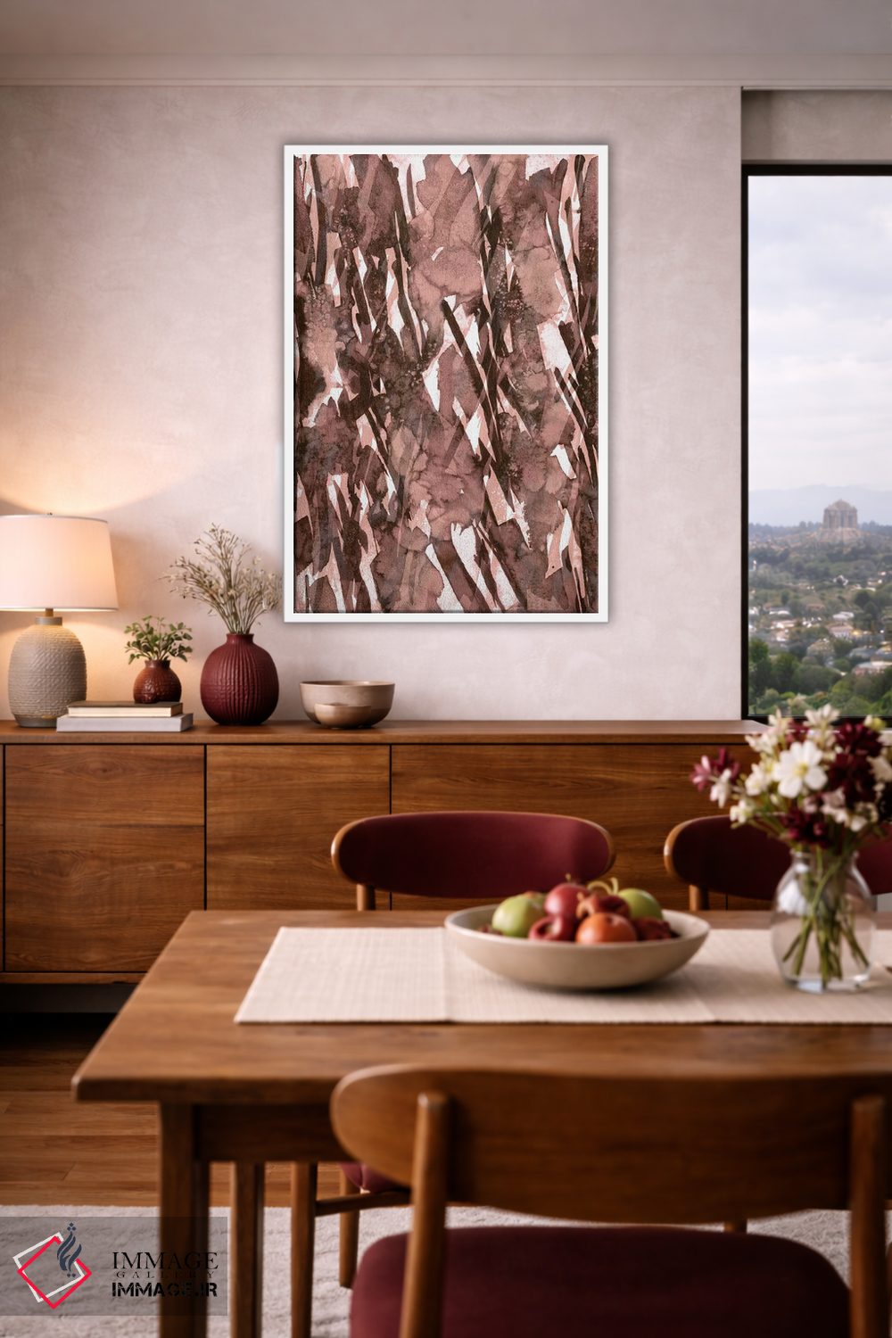 تابلو انتزاعی دسته گل زمستانی ۵ اثر جولیا دی سانو - D2W