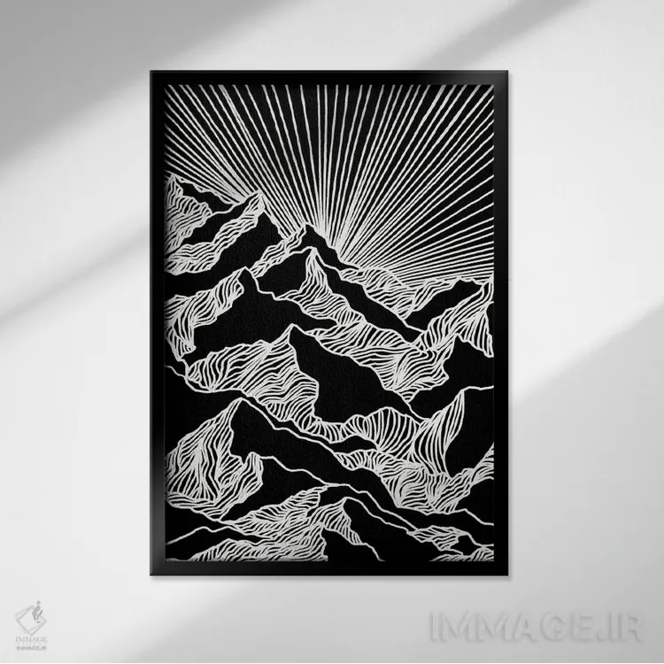 تابلو مدرن هدف گذاری بلند دوم اثر جولیا دی سانو - نمای قابدار مشکی