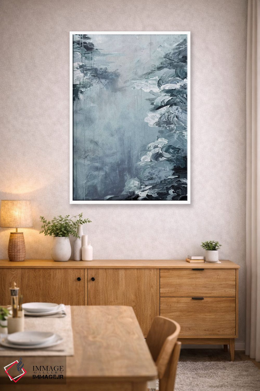 تابلو انتزاعی فرار کنار دریاچه VII اثر جولیا دی سانو - D4W