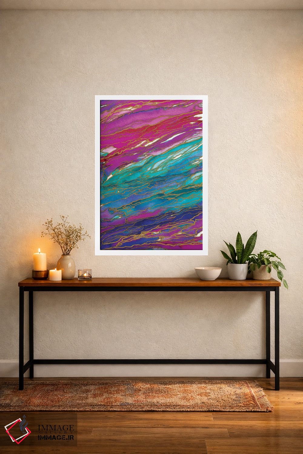 تابلو انتزاعی جادوی عقیق اثر جولیا دی سانو - D3W