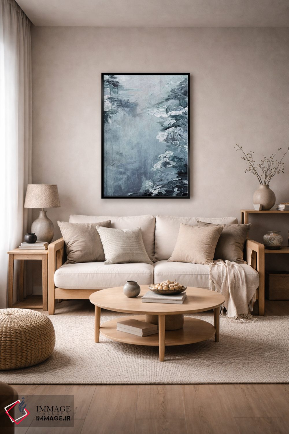 تابلو انتزاعی فرار کنار دریاچه VII اثر جولیا دی سانو - D5B