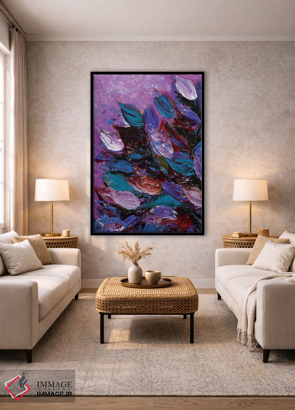 تابلو انتزاعی شکوفایی زیبا پنجم اثر جولیا دی سانو - D1B