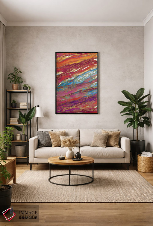 تابلو انتزاعی جادوی عقیق اثر جولیا دی سانو - D1B