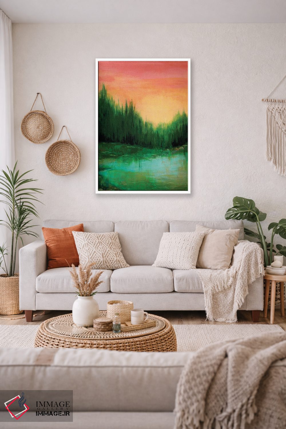 تابلو انتزاعی پژواک های جنگلی یک اثر جولیا دی سانو - D2W