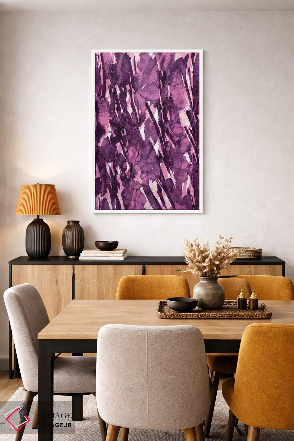 تابلو انتزاعی دسته گل زمستانی ۴ اثر جولیا دی سانو - D5W