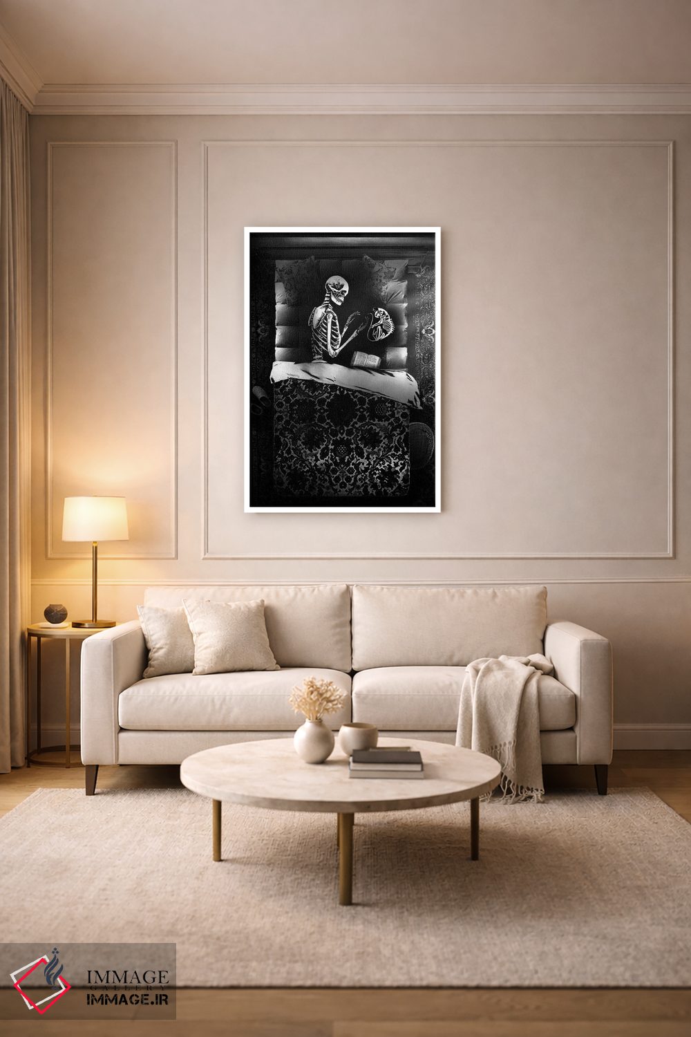 تابلو دکوراتیو دوتایی با هم خوش است اثر جنید مورتیمر - D3W