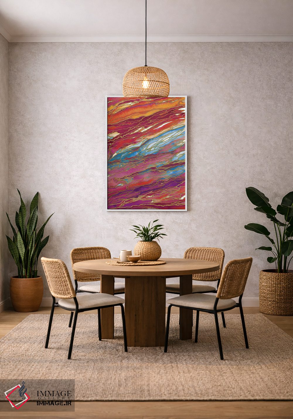 تابلو انتزاعی جادوی عقیق اثر جولیا دی سانو - D2W