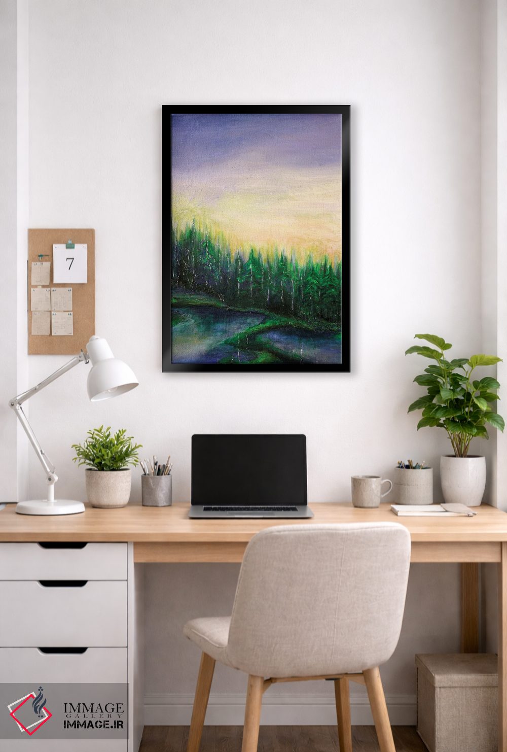 تابلو دکوراتیو اقامتگاه جنگلی سه اثر جولیا دی سانو - D5B