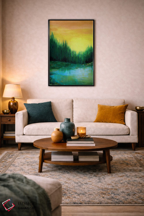 تابلو انتزاعی پژواک های جنگلی دو اثر جولیا دی سانو - D5B