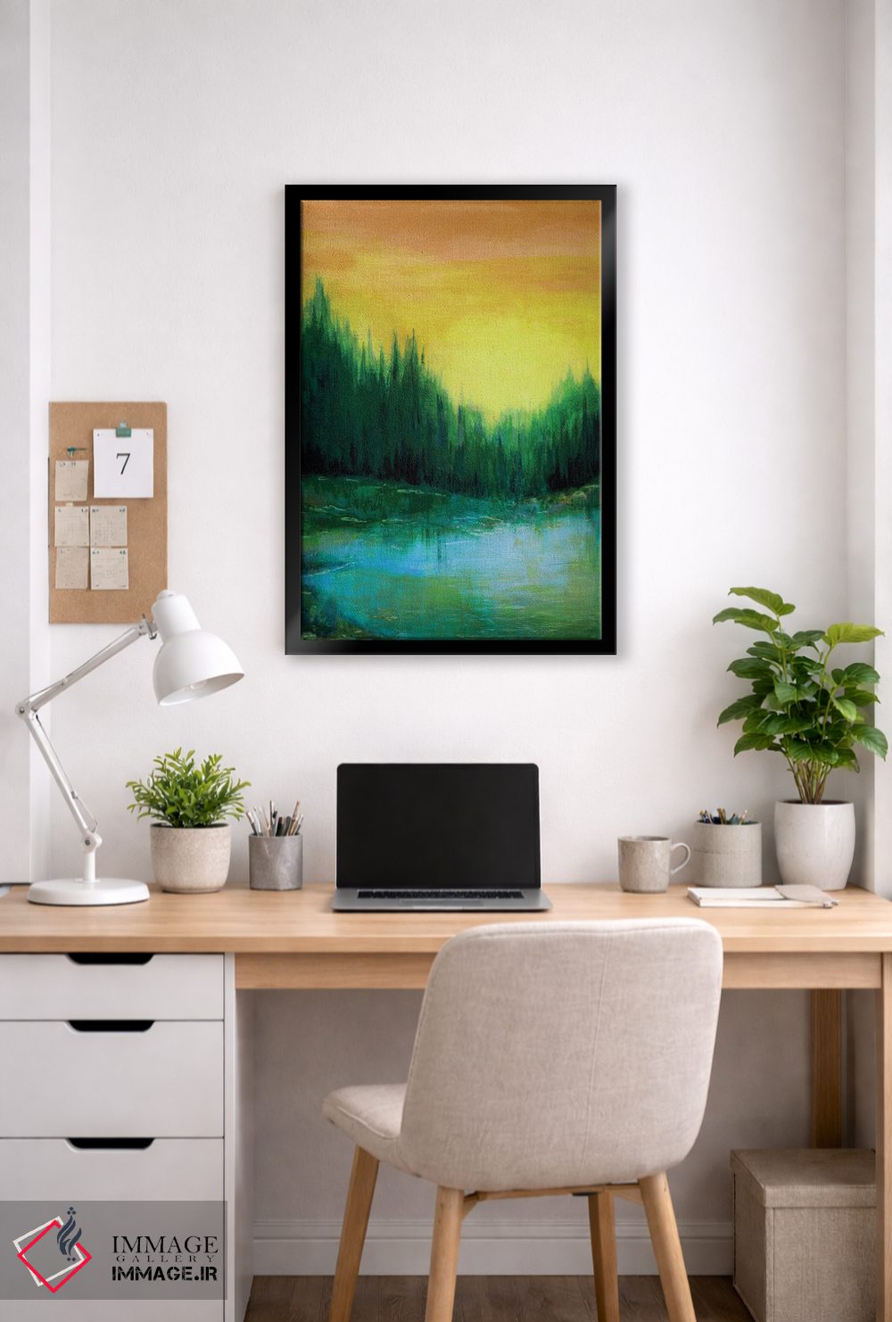 تابلو انتزاعی پژواک های جنگلی دو اثر جولیا دی سانو - D6B