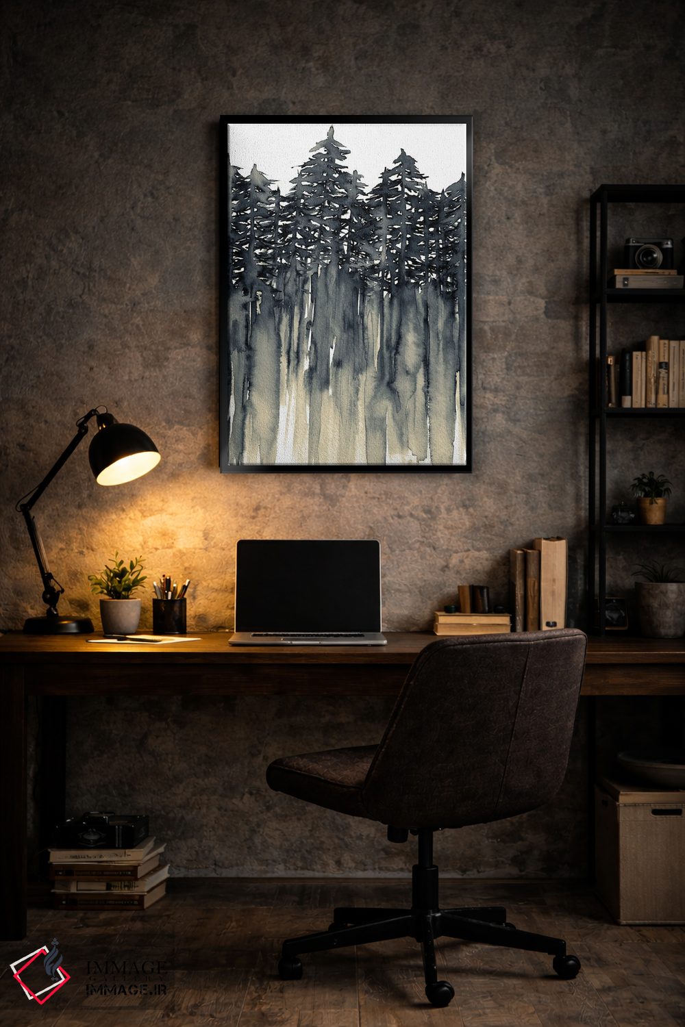 تابلو دکوراتیو جنگل میان درختان دو اثر جولیا دی سانو - D6B