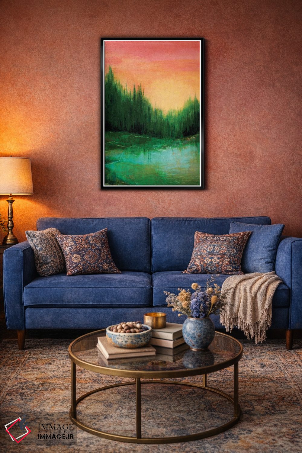 تابلو انتزاعی پژواک های جنگلی یک اثر جولیا دی سانو - D4B