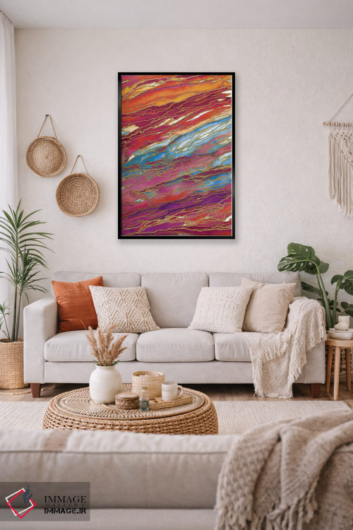 تابلو انتزاعی جادوی عقیق اثر جولیا دی سانو - D5B