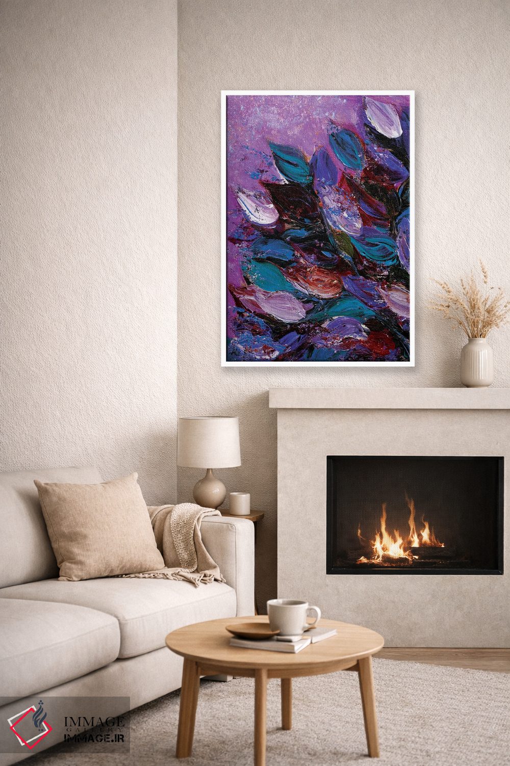 تابلو انتزاعی شکوفایی زیبا پنجم اثر جولیا دی سانو - D6W