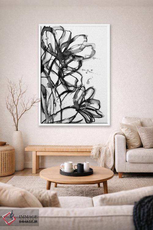 تابلو انتزاعی شکوفه های قلم مو یک اثر جولیا دی سانو - D1W
