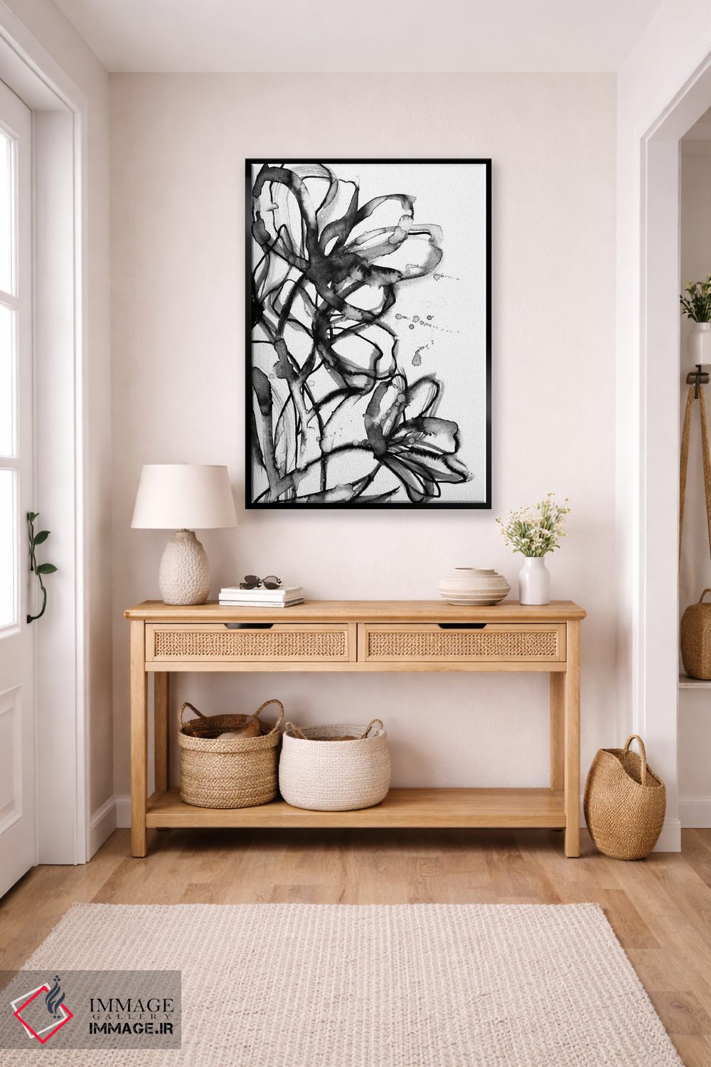 تابلو انتزاعی شکوفه های قلم مو یک اثر جولیا دی سانو - D4B