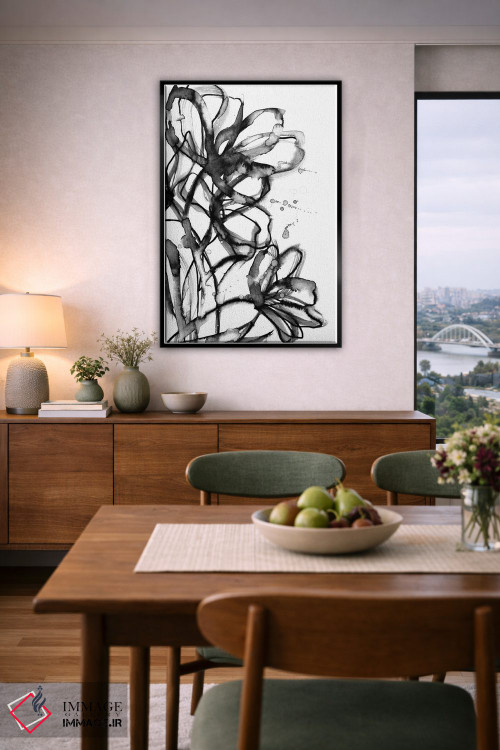 تابلو انتزاعی شکوفه های قلم مو یک اثر جولیا دی سانو - D5B