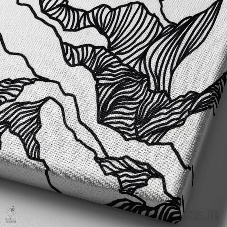 تابلو مینیمال هدف بلند I اثر جولیا دی سانو - نمای نزدیک بافت بوم