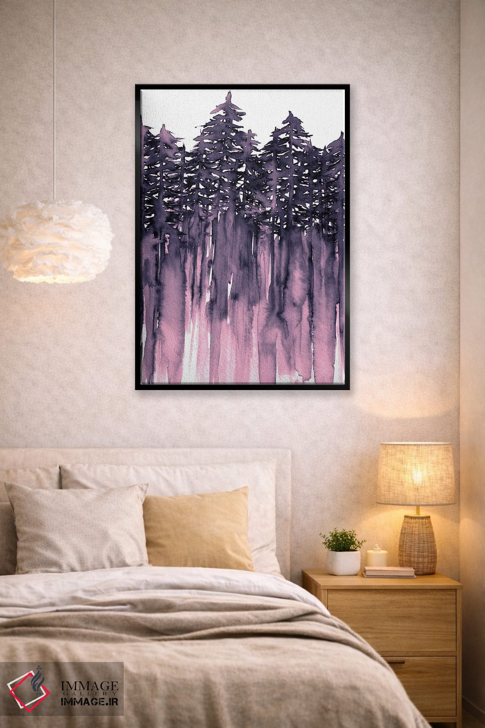 تابلو دکوراتیو جنگل میان درختان سه اثر جولیا دی سانو - D2B