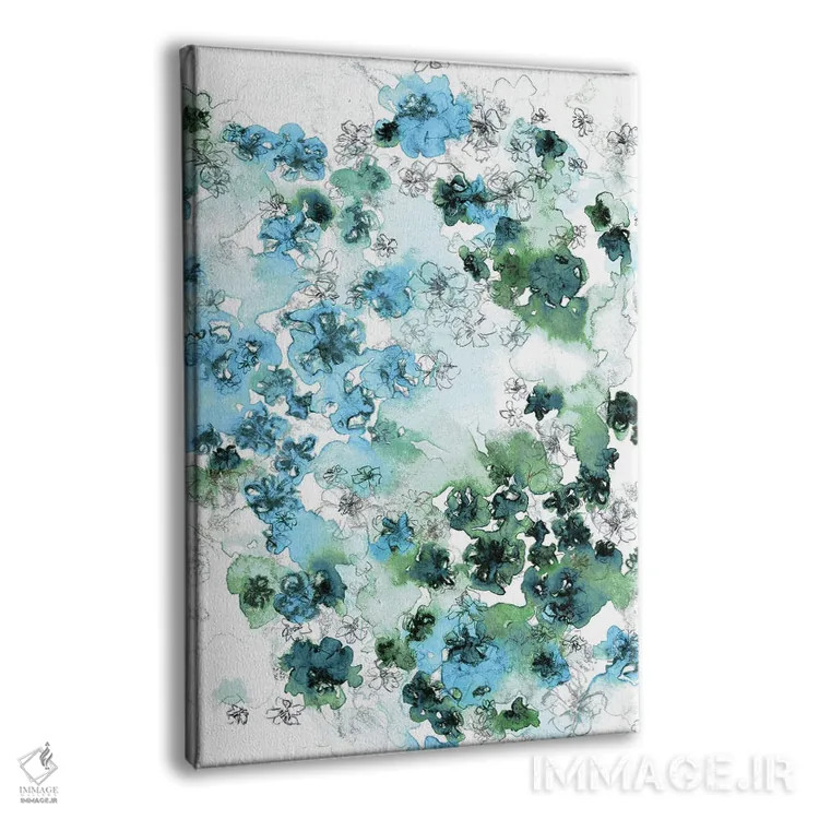 تابلو انتزاعی جریان گل های وحشی II اثر جولیا دی سانو - نمای پرسپکتیو محصول