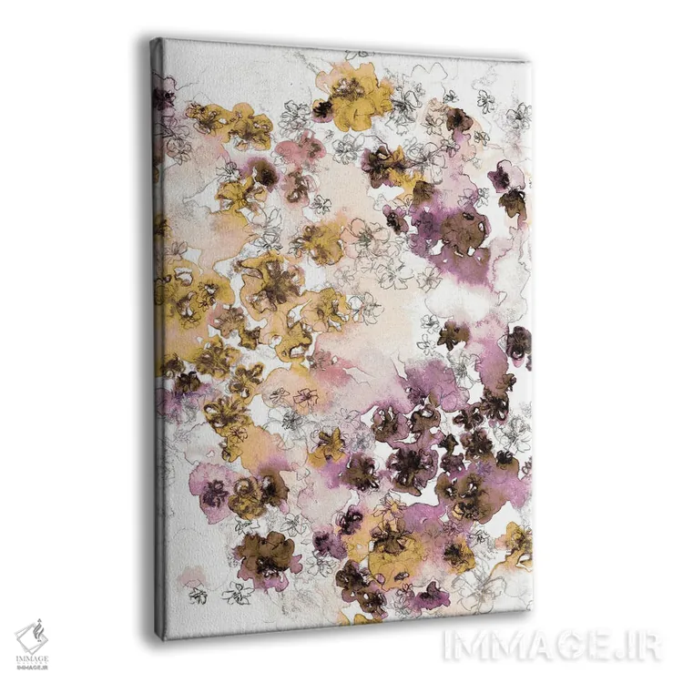 تابلو انتزاعی جریان گل های وحشی V اثر جولیا دی سانو - نمای پرسپکتیو محصول