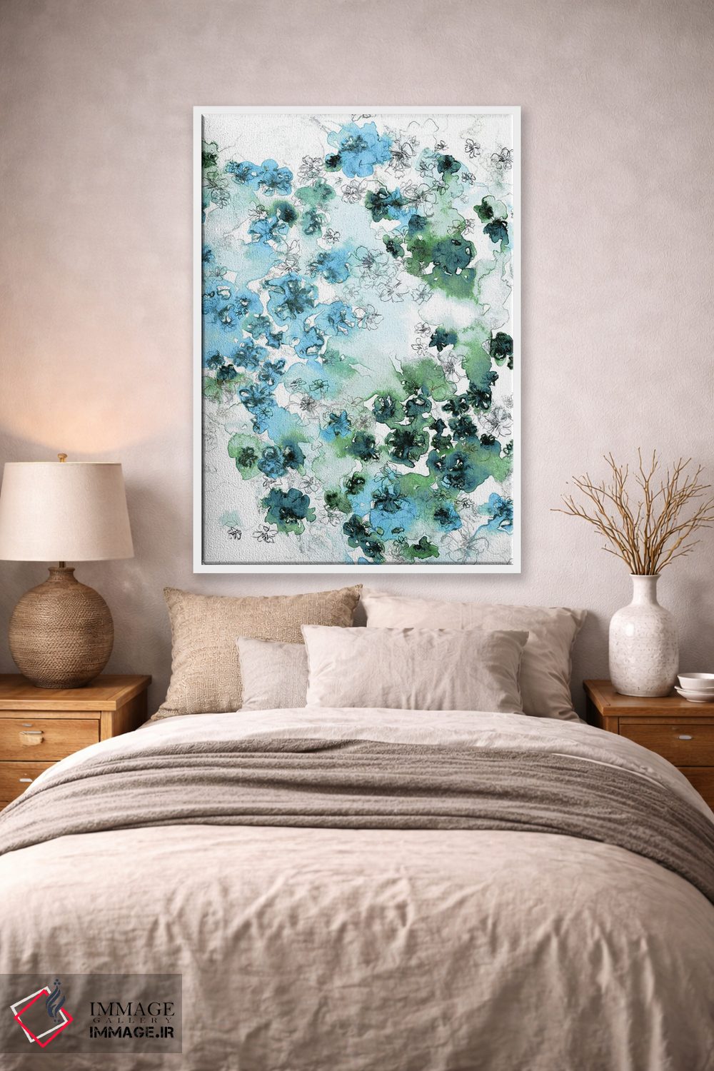 تابلو انتزاعی جریان گل های وحشی II اثر جولیا دی سانو - D1W