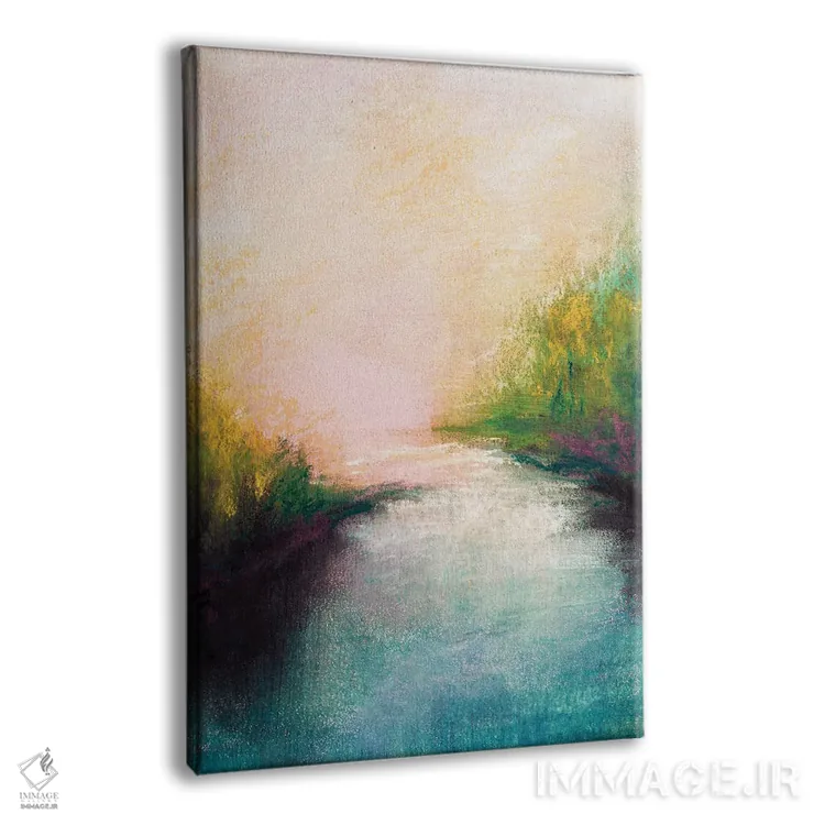 تابلو انتزاعی تالاب ها I اثر جولیا دی سانو - نمای پرسپکتیو محصول