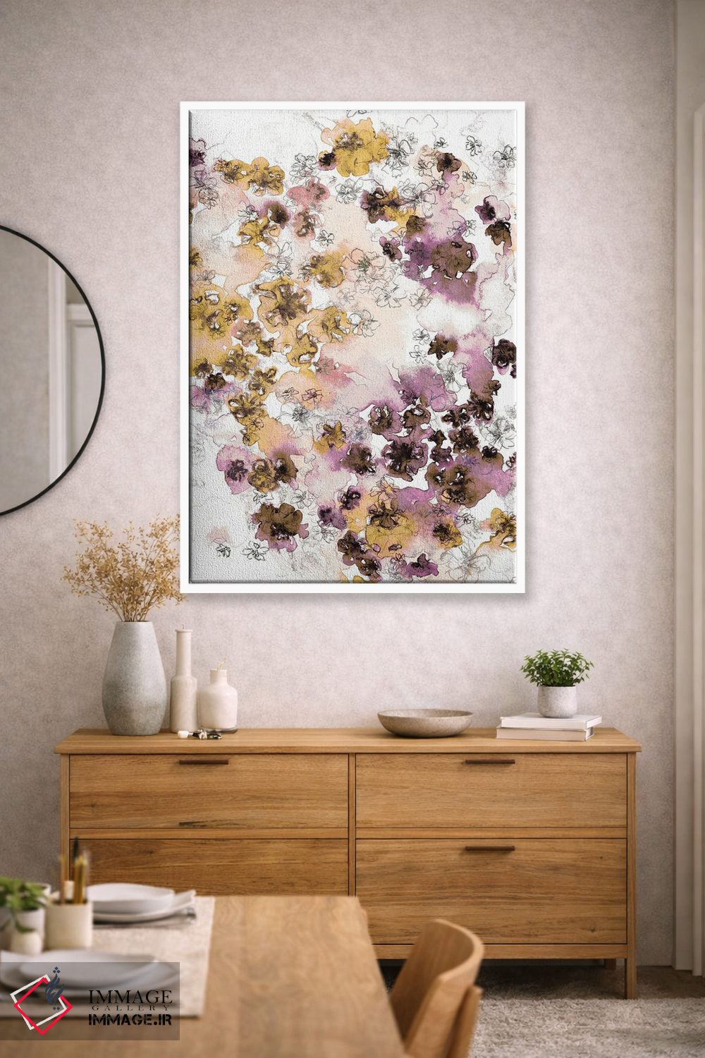 تابلو انتزاعی جریان گل های وحشی V اثر جولیا دی سانو - D2W