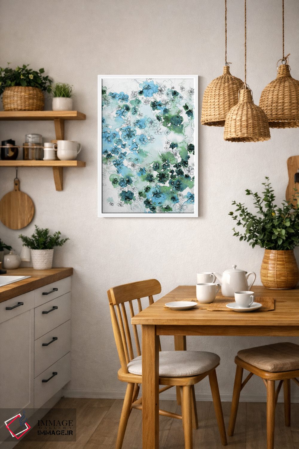 تابلو انتزاعی جریان گل های وحشی II اثر جولیا دی سانو - D3W