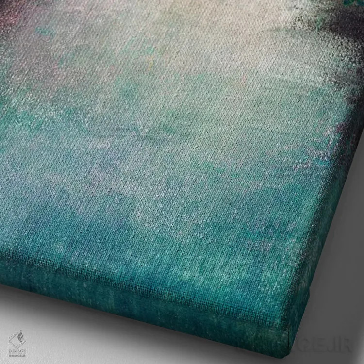 تابلو انتزاعی تالاب ها I اثر جولیا دی سانو - نمای نزدیک بافت بوم