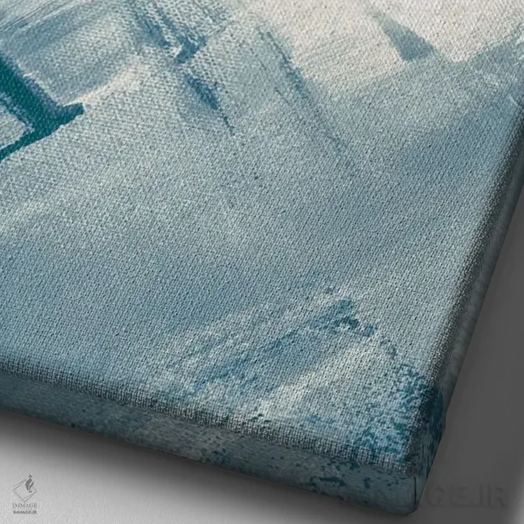 تابلو انتزاعی وزش باد II اثر جودیت شاپیرو - نمای نزدیک بافت بوم